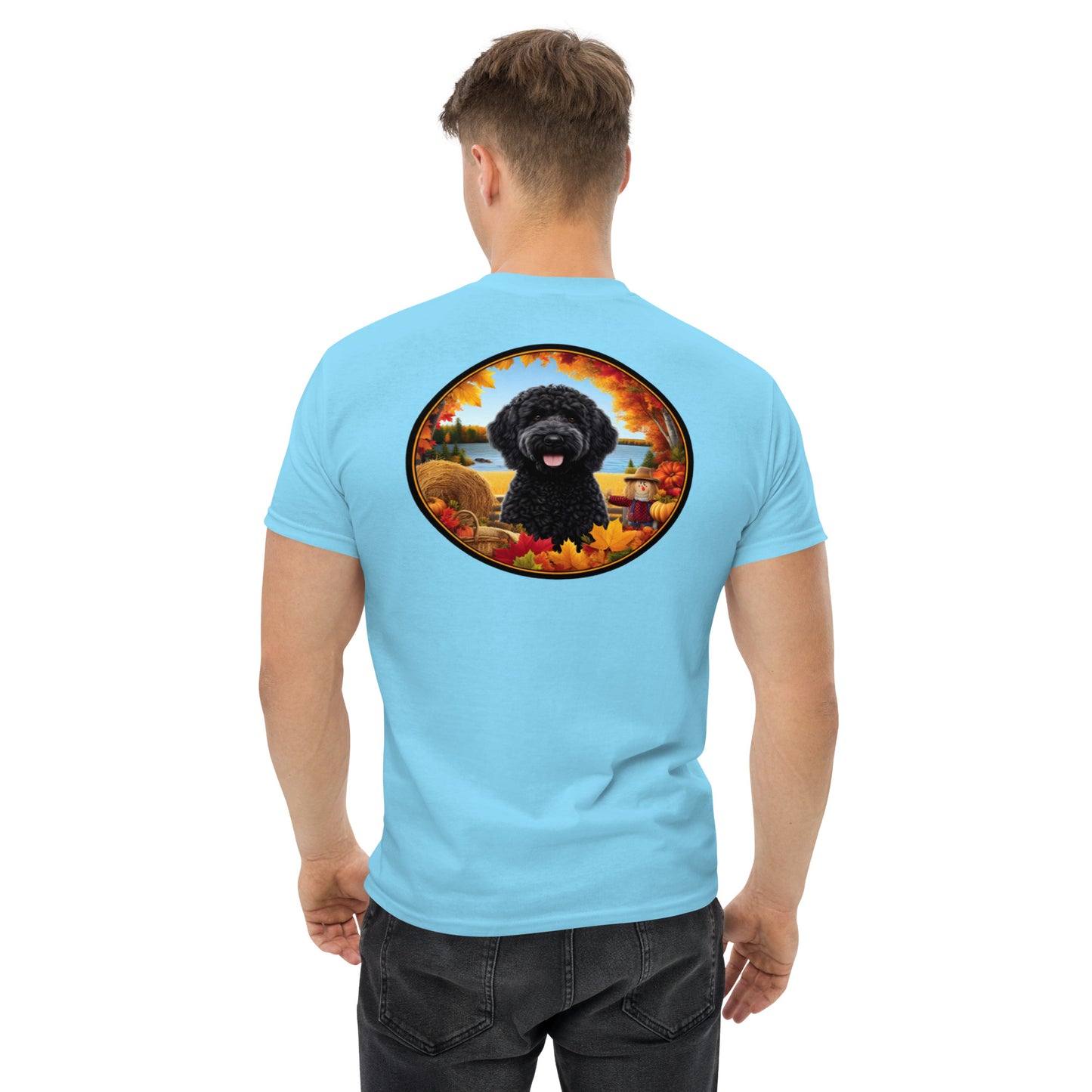 Black Fall Doodle Men's Classic Gildan T Shirt