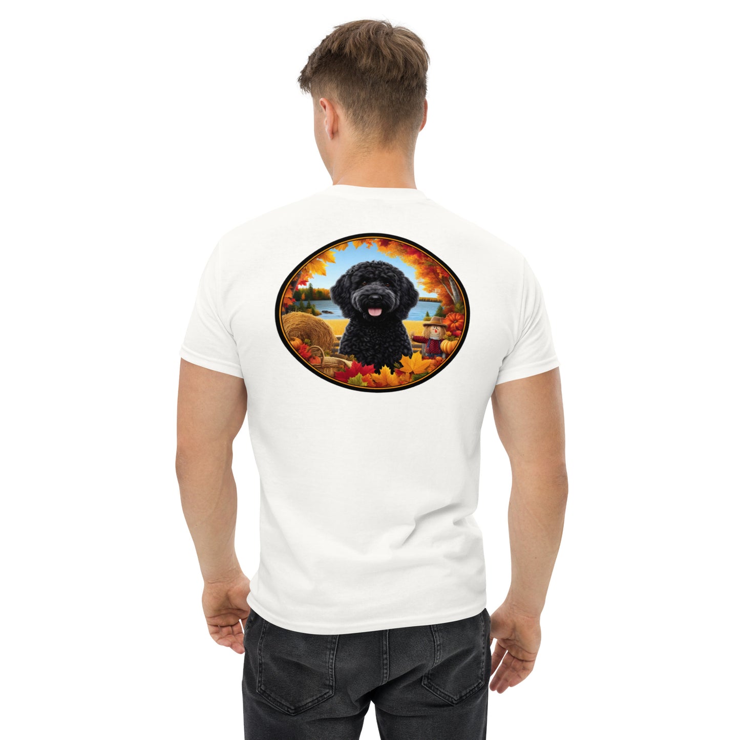 Black Fall Doodle Men's Classic Gildan T Shirt