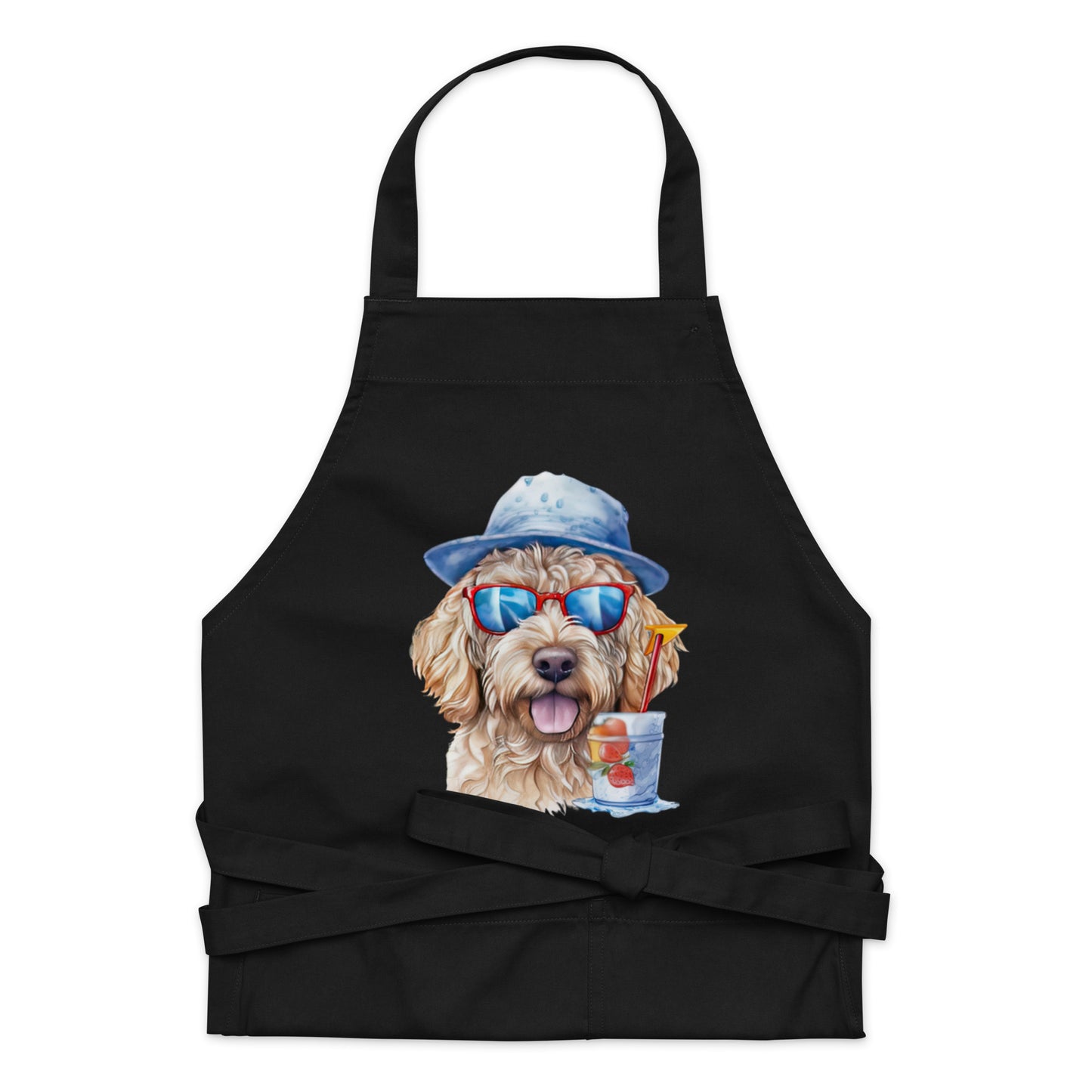 Doodle with Glasses Organic Cotton Apron