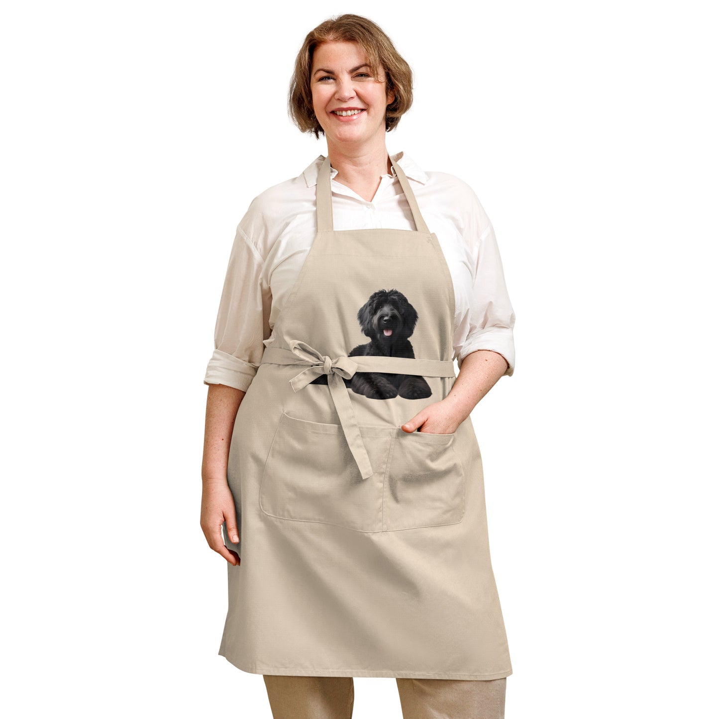 Black Doodle Organic Cotton Apron
