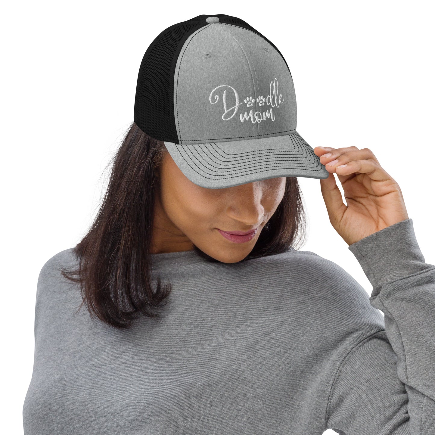 Doodle Mom Embroidered Trucker Cap