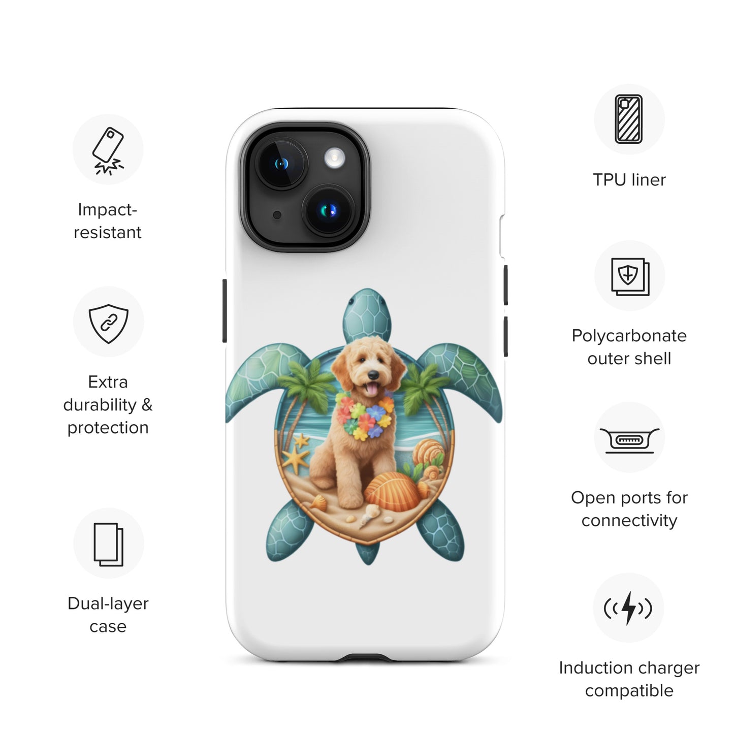 Sea Turtle Doodle Tough Case for iPhone®