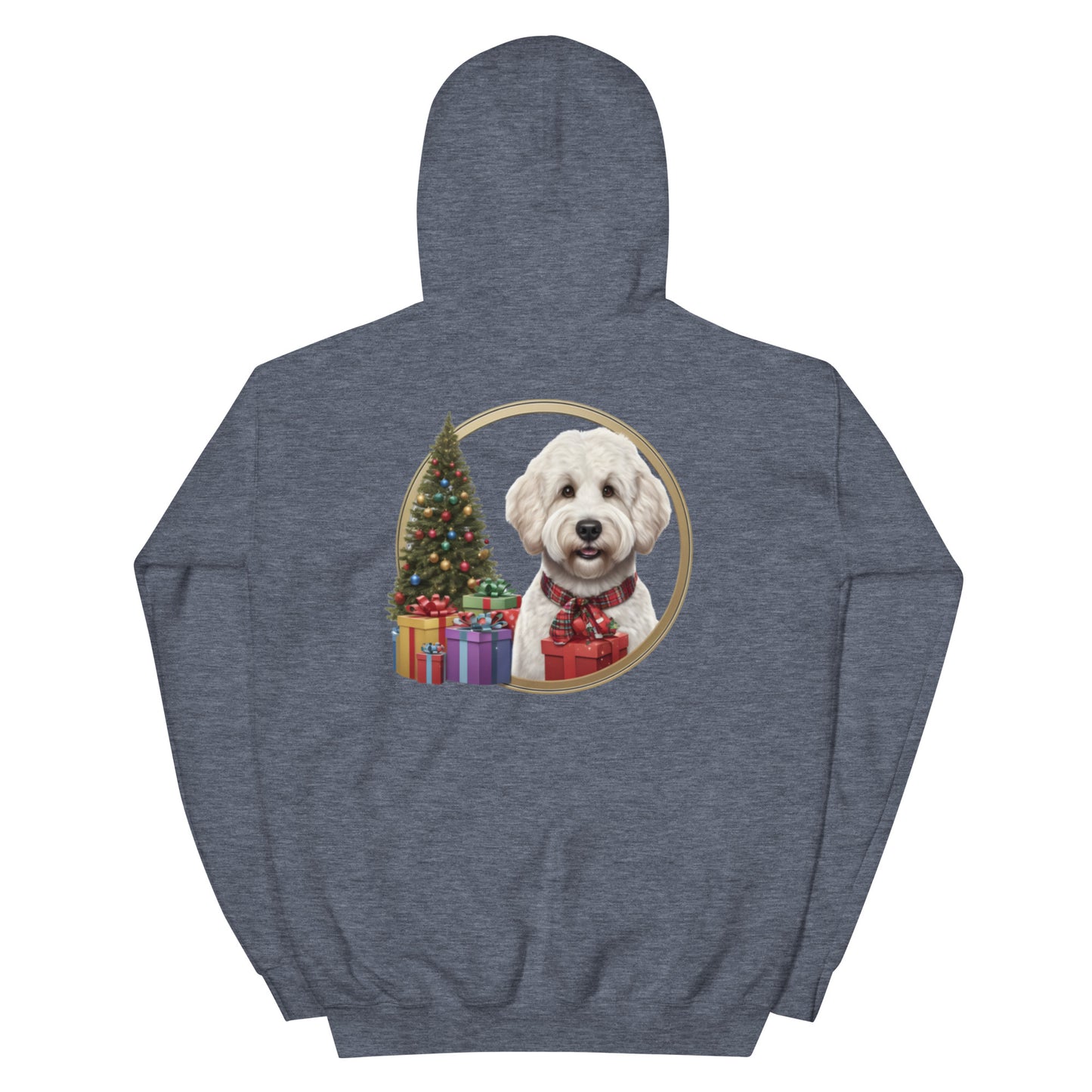 White Christmas Doodle Heavy Blend Unisex Hooded Sweatshirt