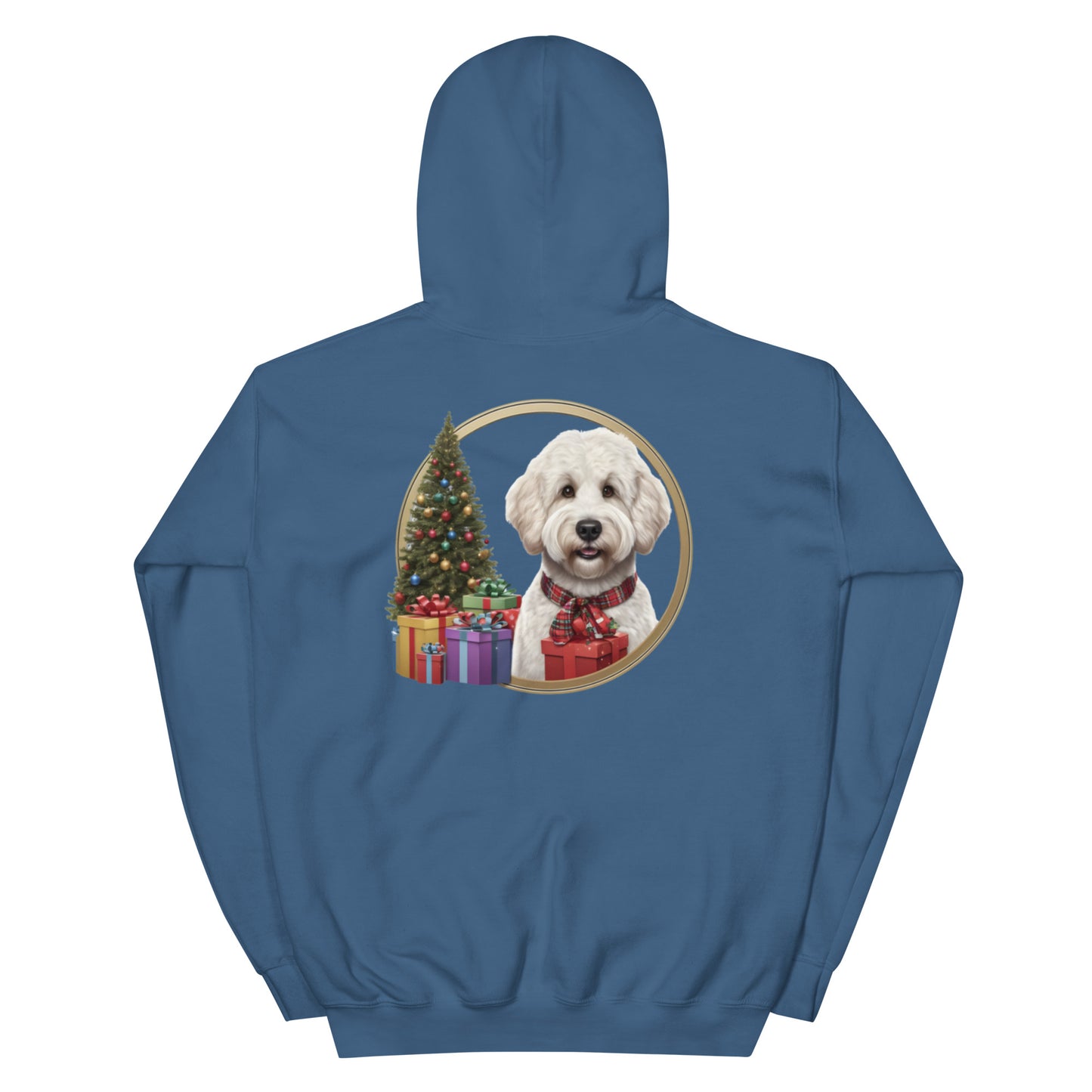 White Christmas Doodle Heavy Blend Unisex Hooded Sweatshirt