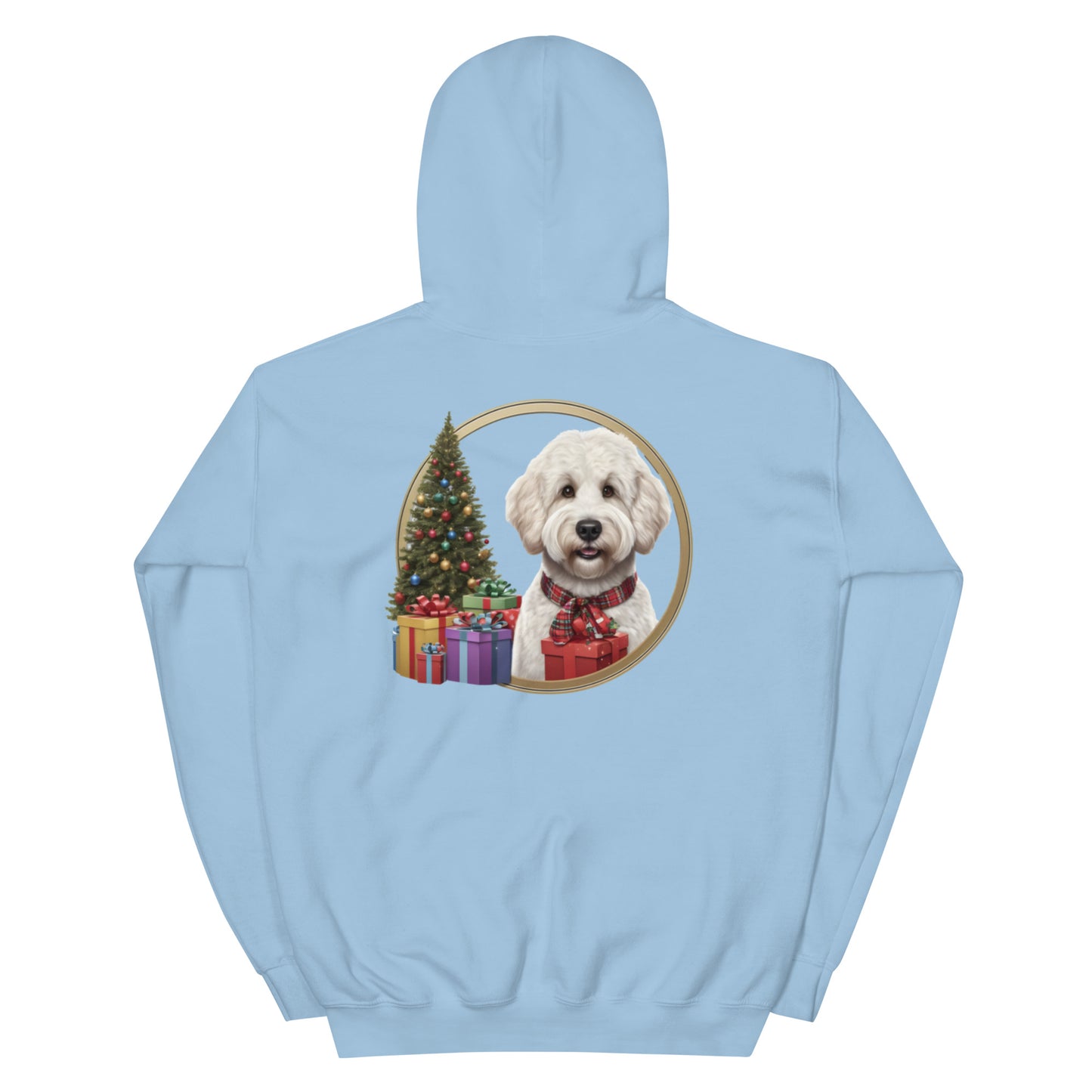 White Christmas Doodle Heavy Blend Unisex Hooded Sweatshirt