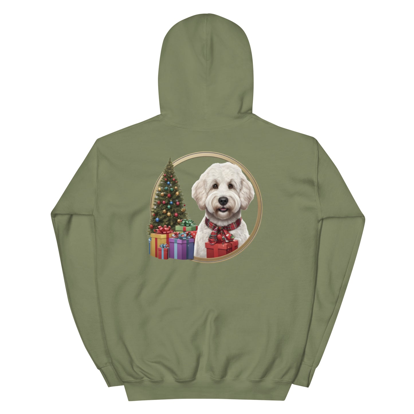 White Christmas Doodle Heavy Blend Unisex Hooded Sweatshirt