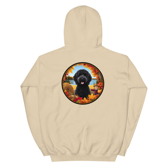 Black Fall Doodle Heavy Blend Unisex Hooded Sweatshirt