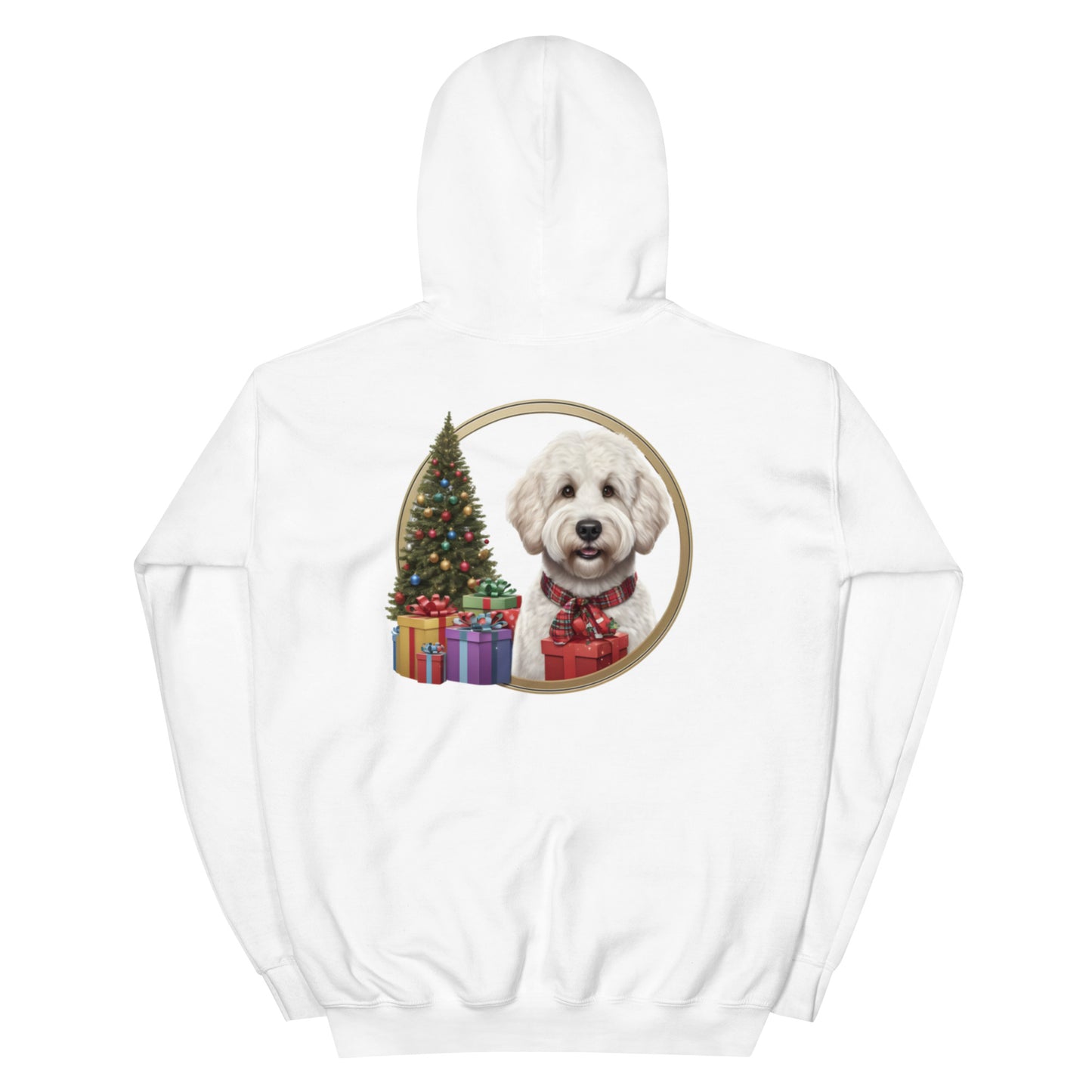 White Christmas Doodle Heavy Blend Unisex Hooded Sweatshirt