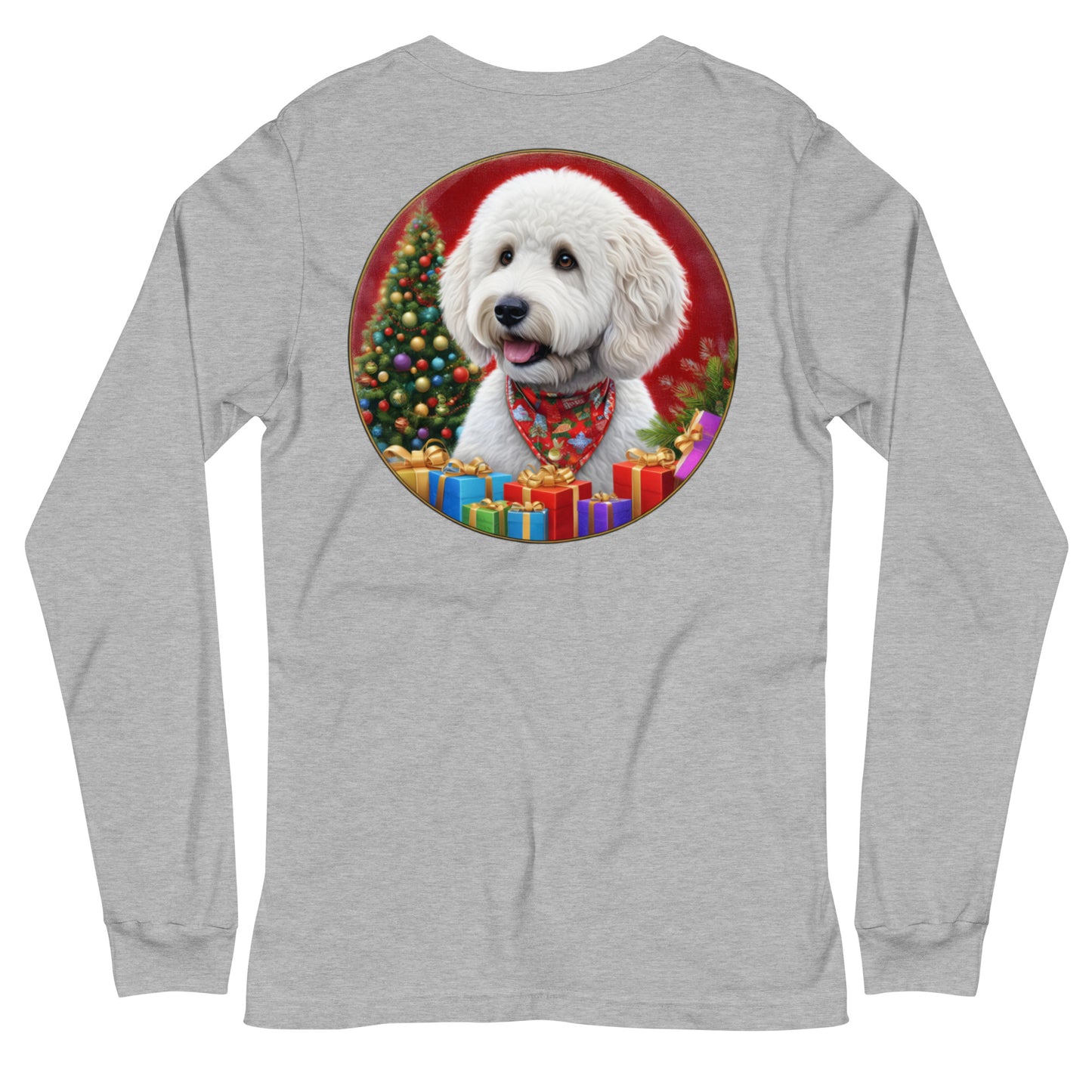 White Christmas Doodle Unisex Long Sleeve T Shirt
