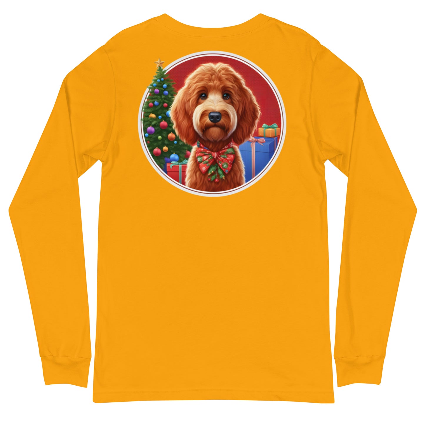 Red Doodle Christmas Unisex Long Sleeve T Shirt