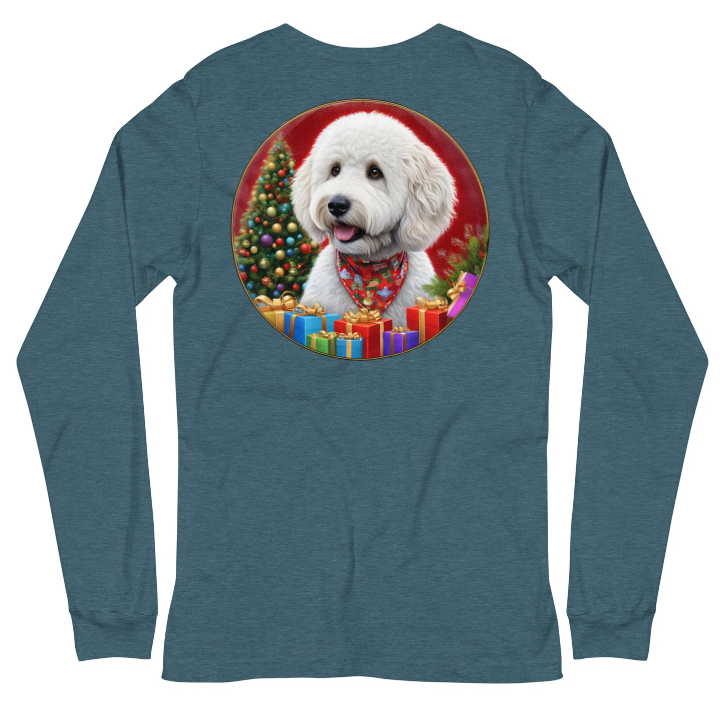 White Christmas Doodle Unisex Long Sleeve T Shirt