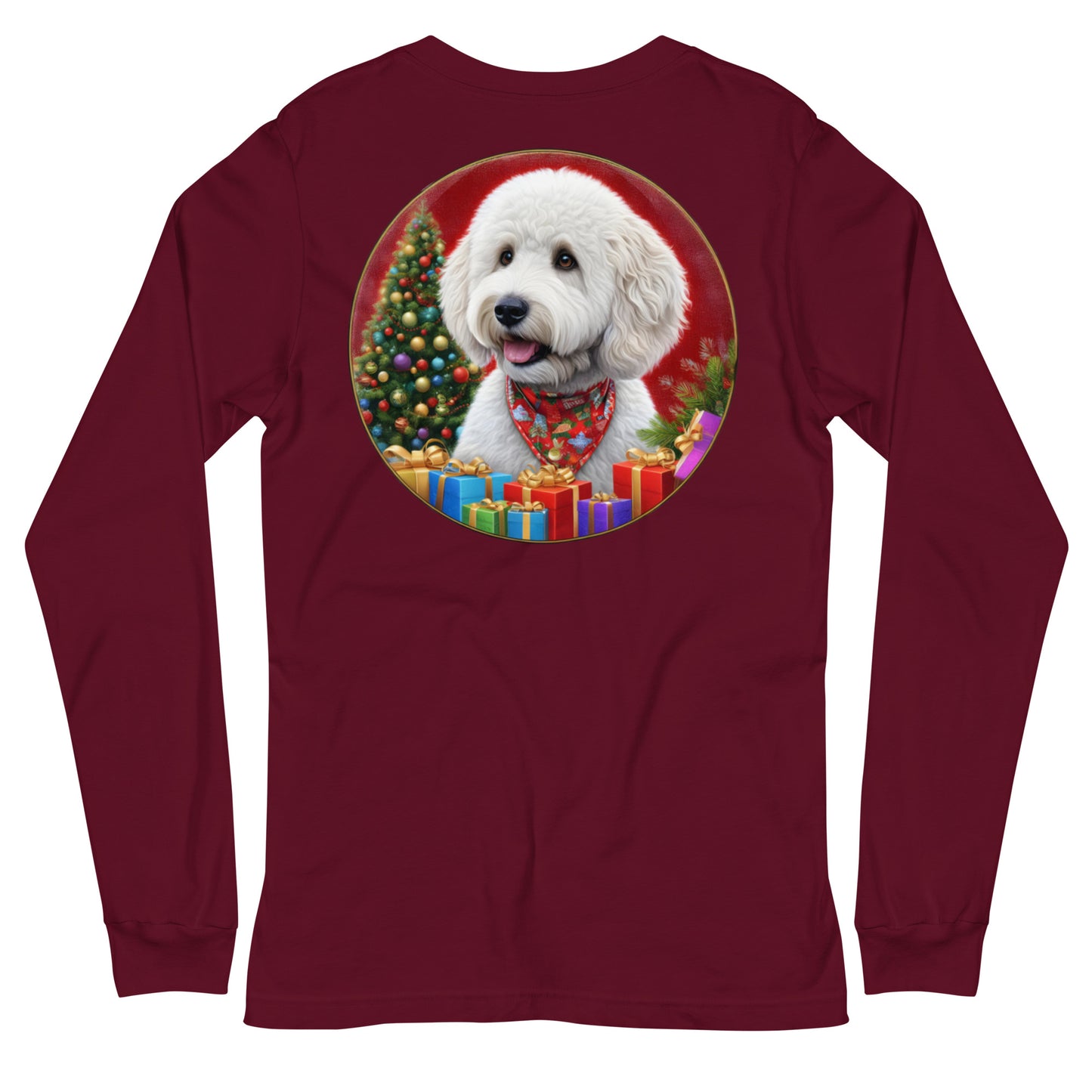 White Christmas Doodle Unisex Long Sleeve T Shirt