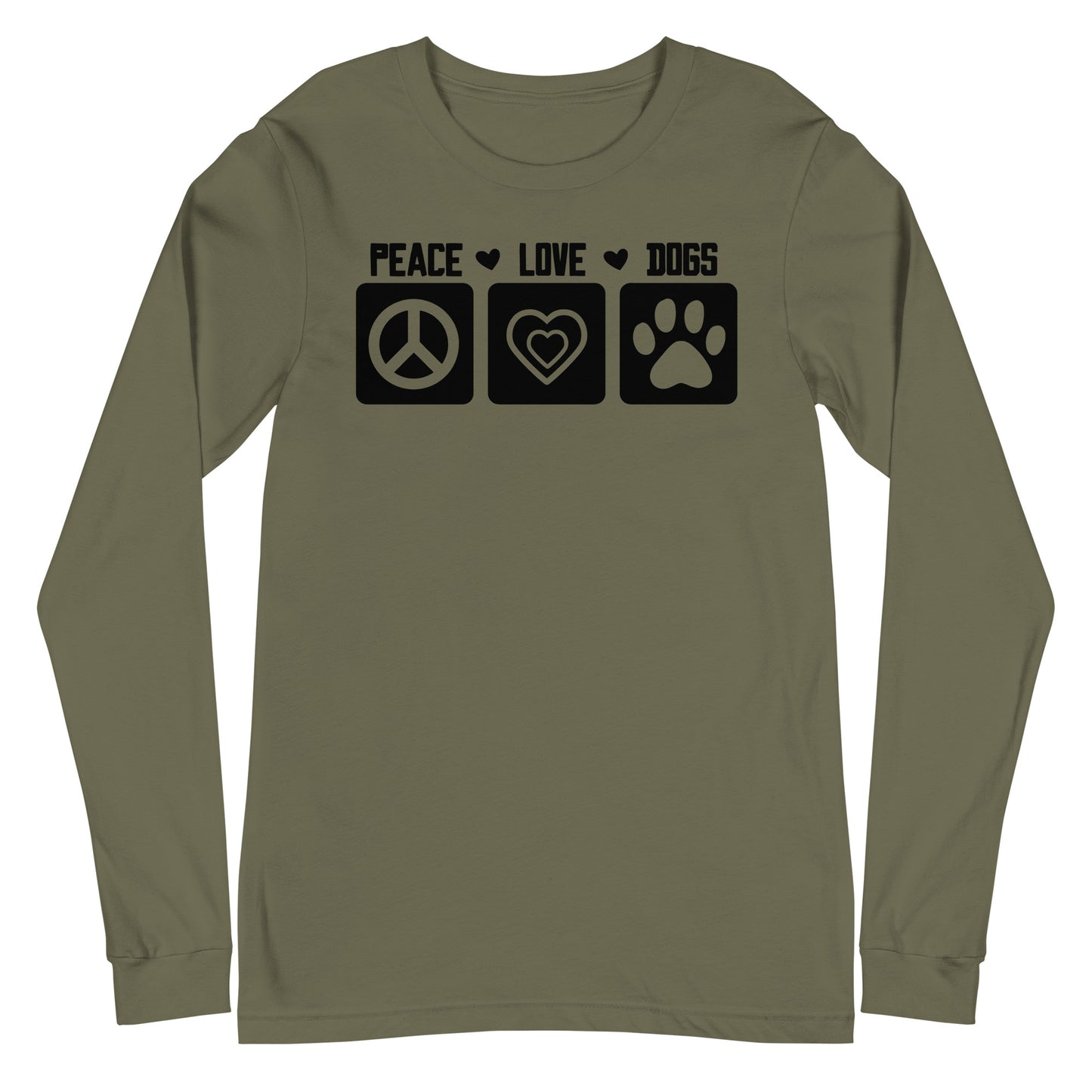 Peace Love Dogs Unisex Long Sleeve Tee