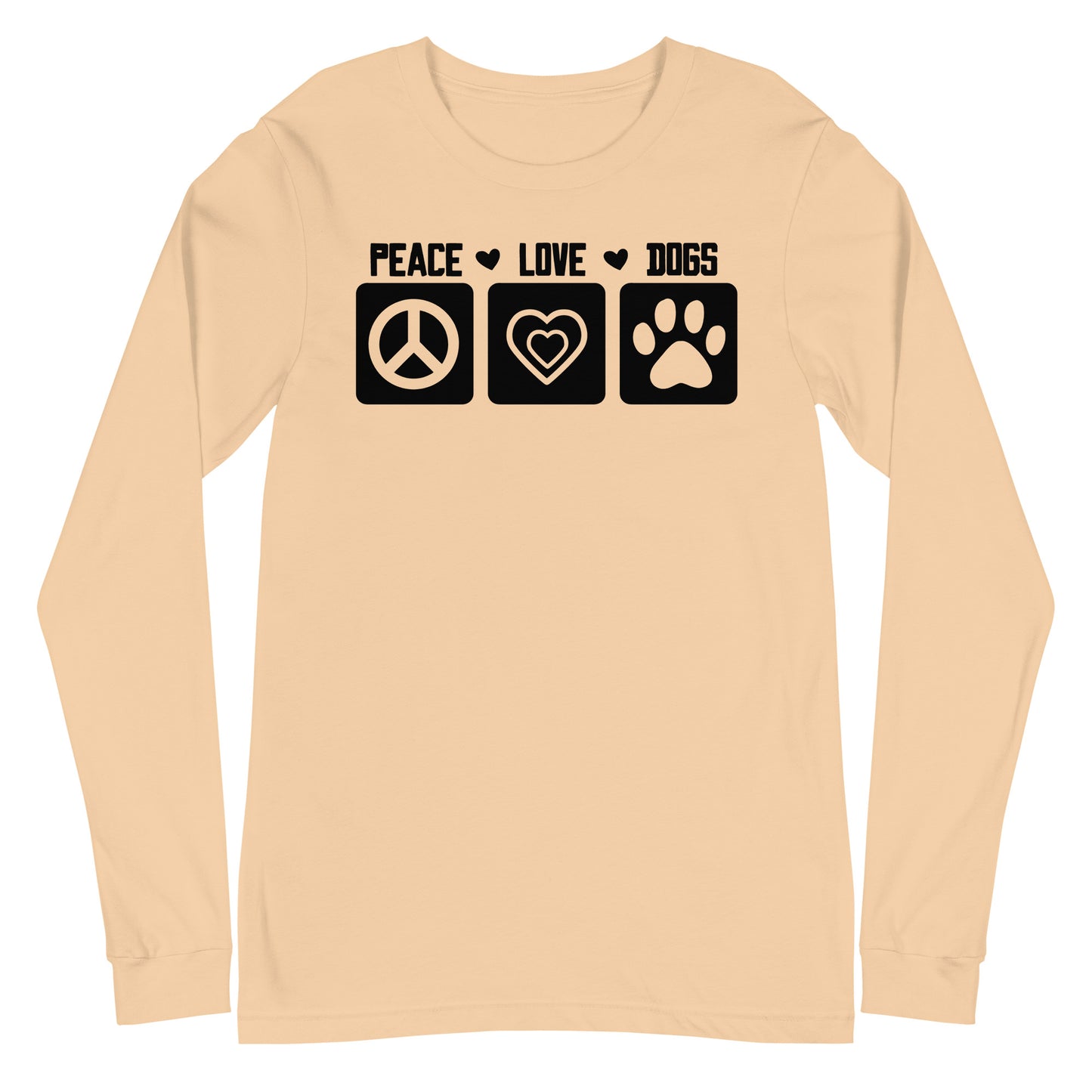 Peace Love Dogs Unisex Long Sleeve Tee