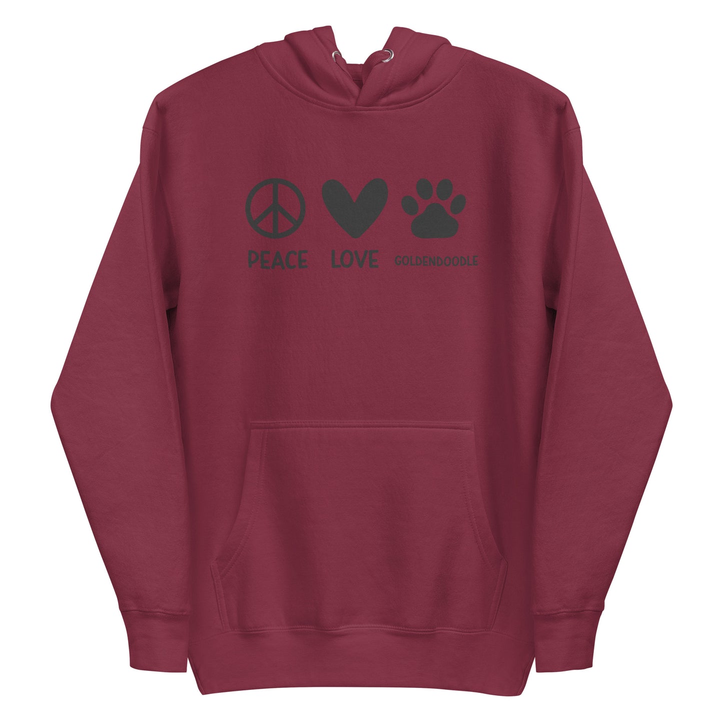 Peace Love Goldendoodle Unisex Hoodie