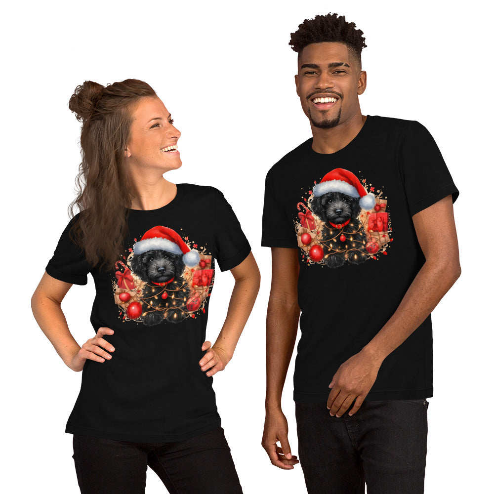 Black Christmas Doodle - Adult Unisex Bella + Canvas Quality T Shirt