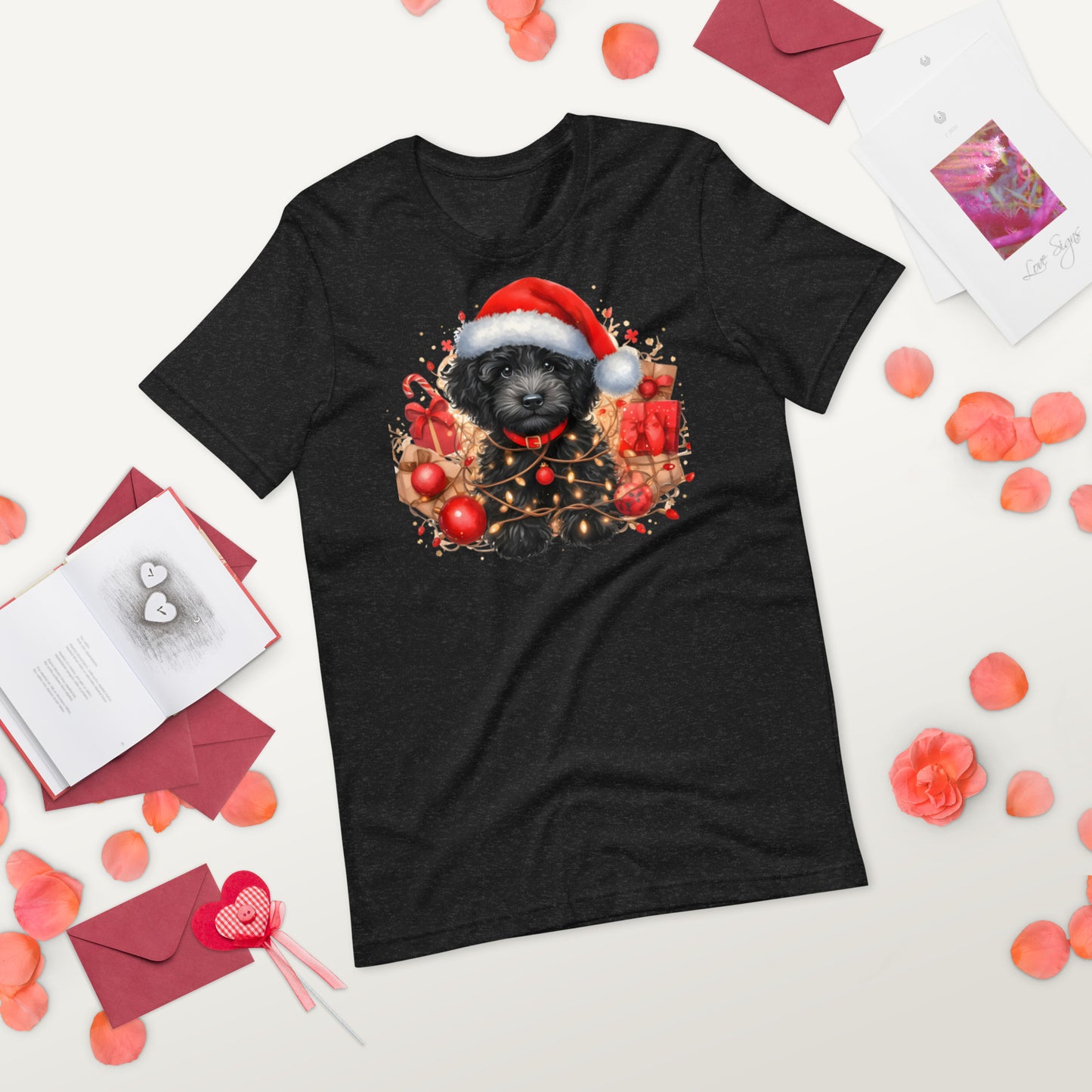 Black Christmas Doodle - Adult Unisex Bella + Canvas Quality T Shirt