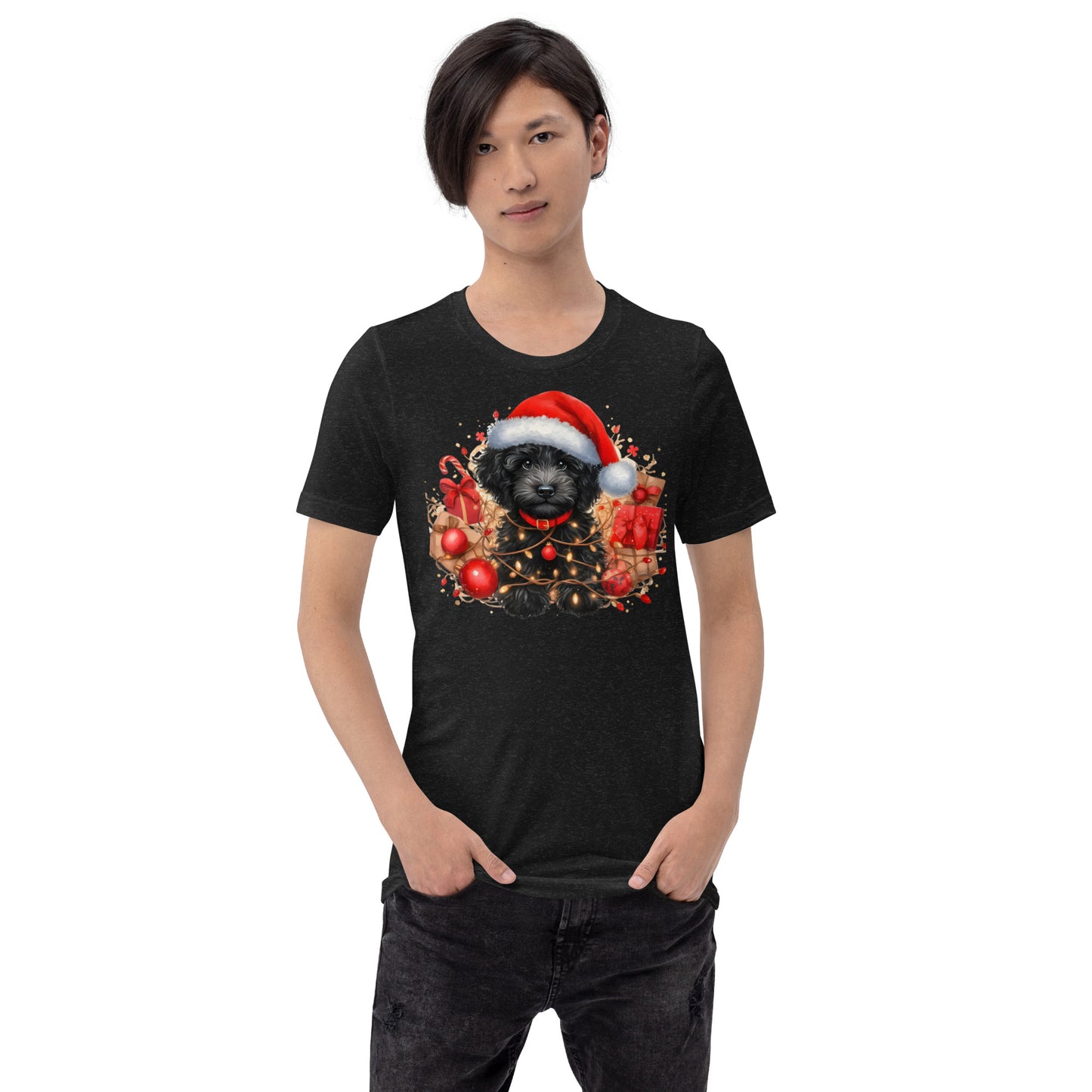 Black Christmas Doodle - Adult Unisex Bella + Canvas Quality T Shirt