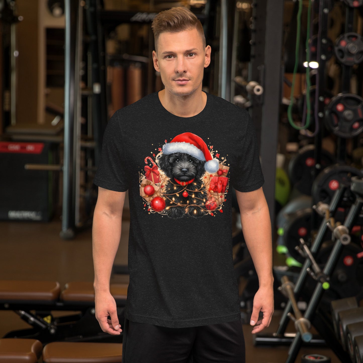 Black Christmas Doodle - Adult Unisex Bella + Canvas Quality T Shirt