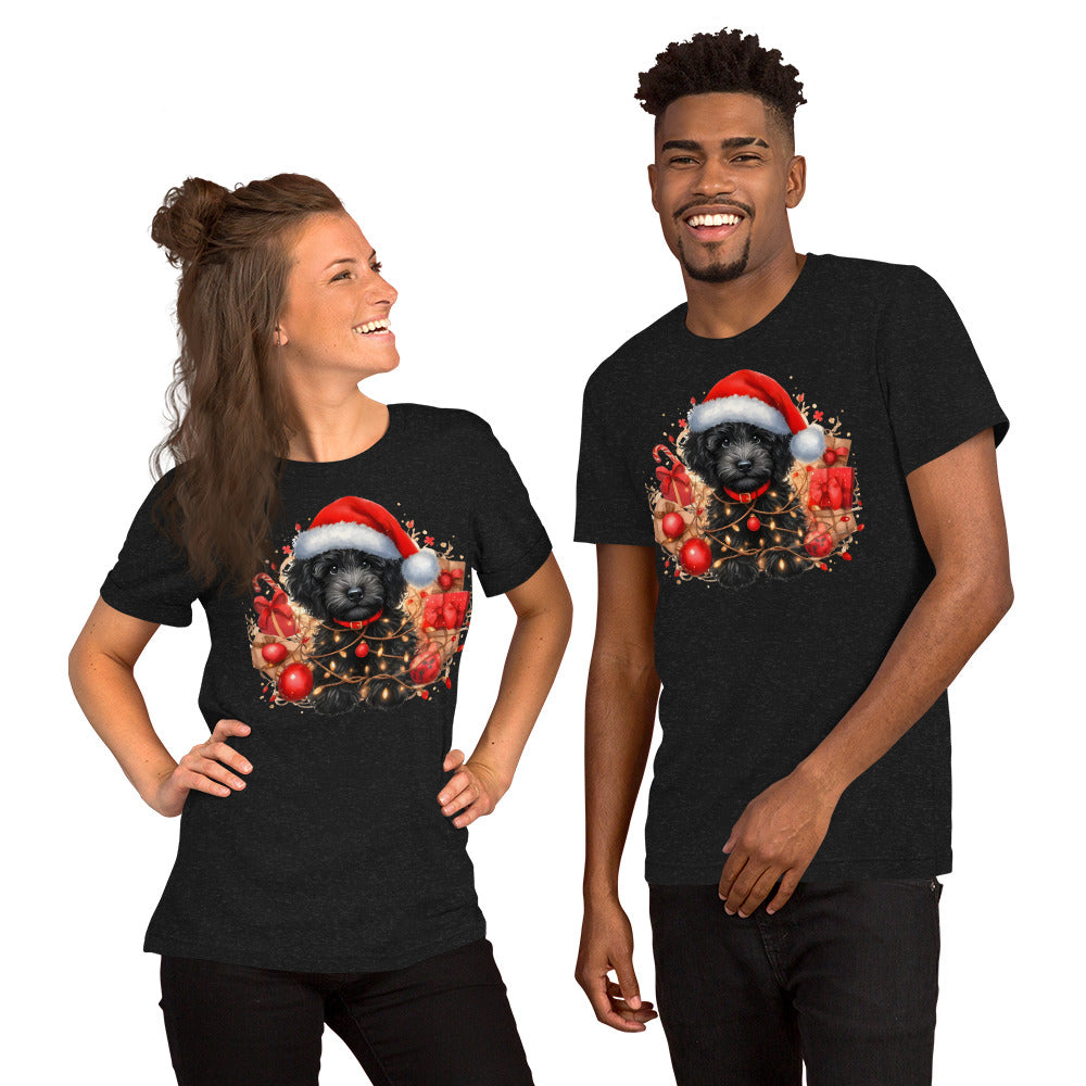 Black Christmas Doodle - Adult Unisex Bella + Canvas Quality T Shirt