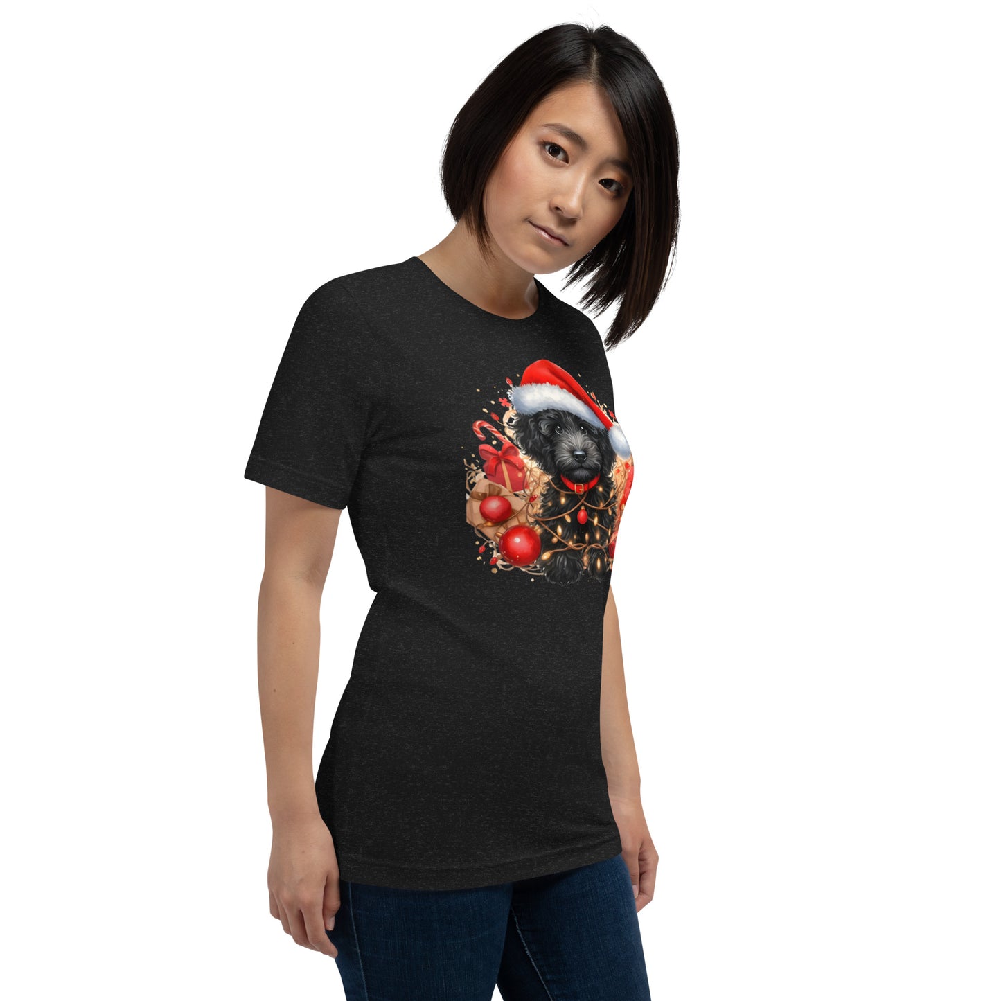 Black Christmas Doodle - Adult Unisex Bella + Canvas Quality T Shirt