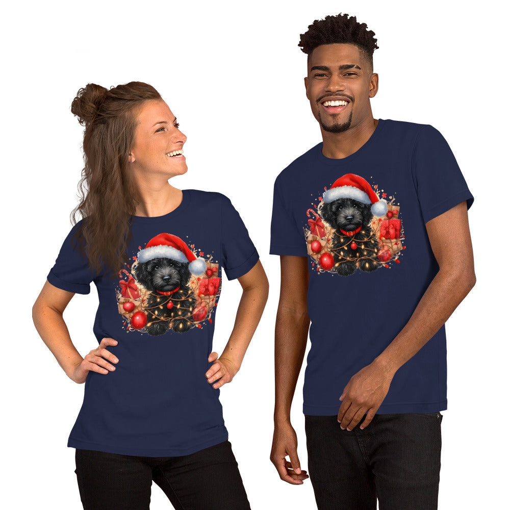 Black Christmas Doodle - Adult Unisex Bella + Canvas Quality T Shirt