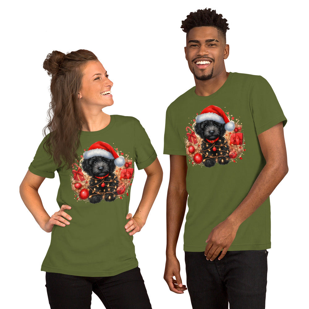 Black Christmas Doodle - Adult Unisex Bella + Canvas Quality T Shirt