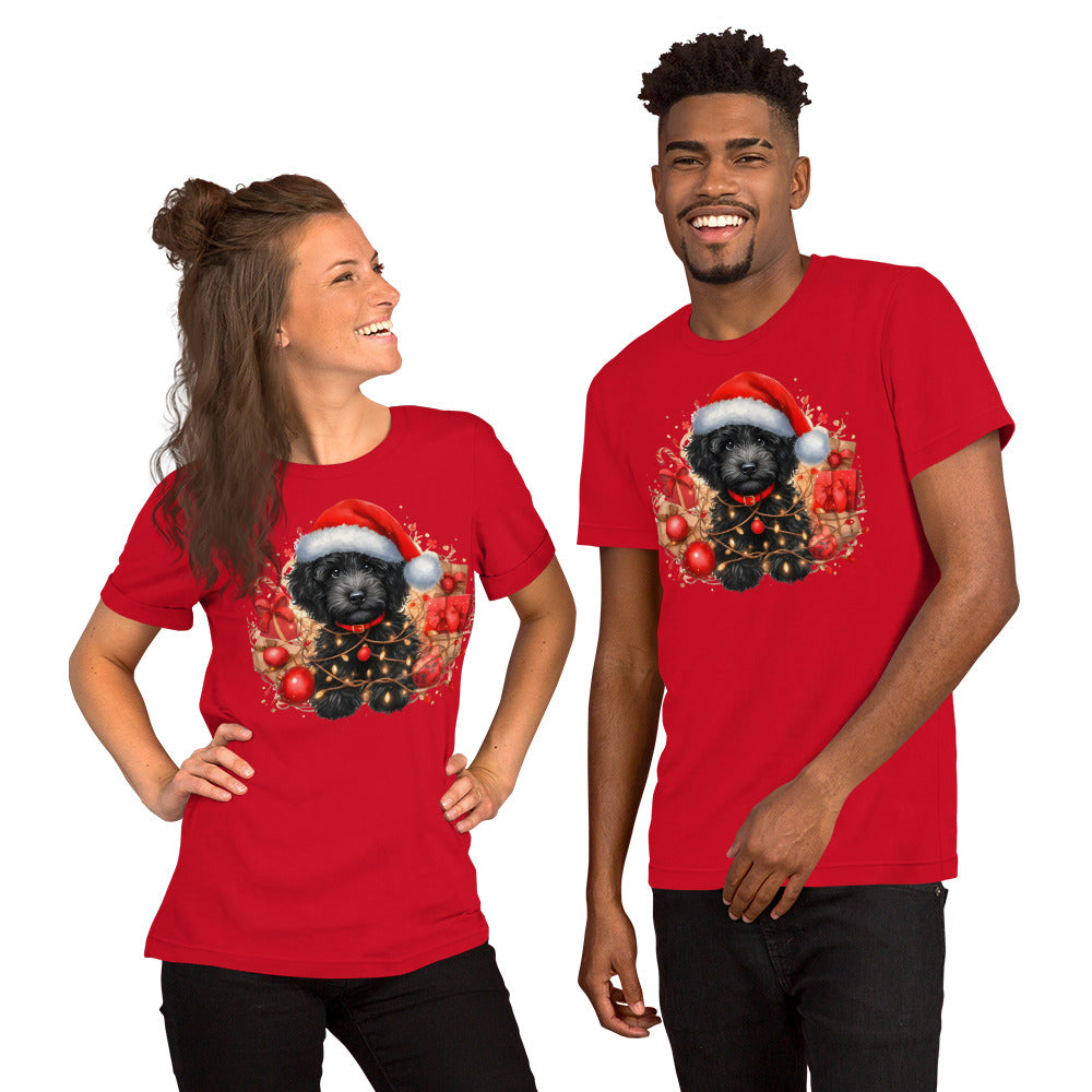 Black Christmas Doodle - Adult Unisex Bella + Canvas Quality T Shirt