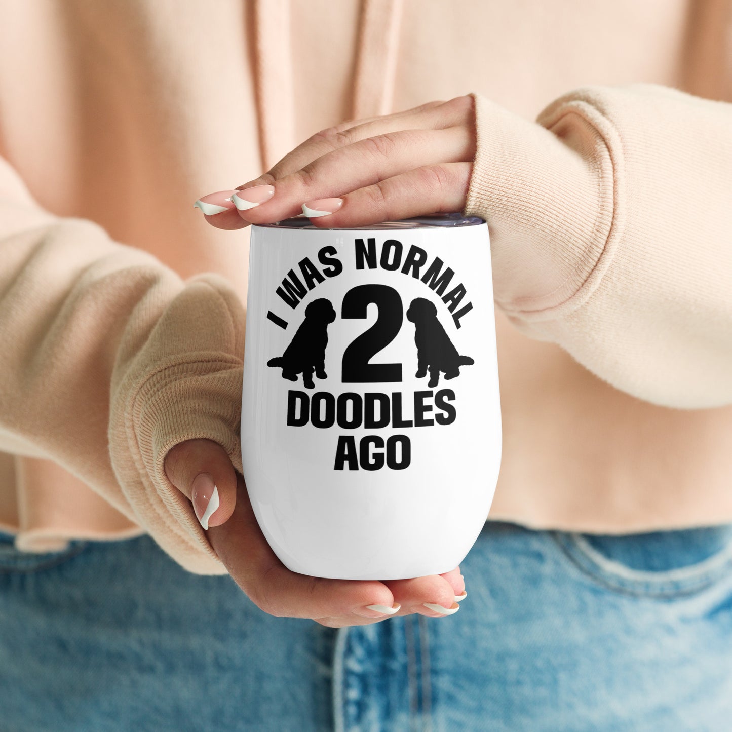 Normal 2 Doodles Ago Wine tumbler