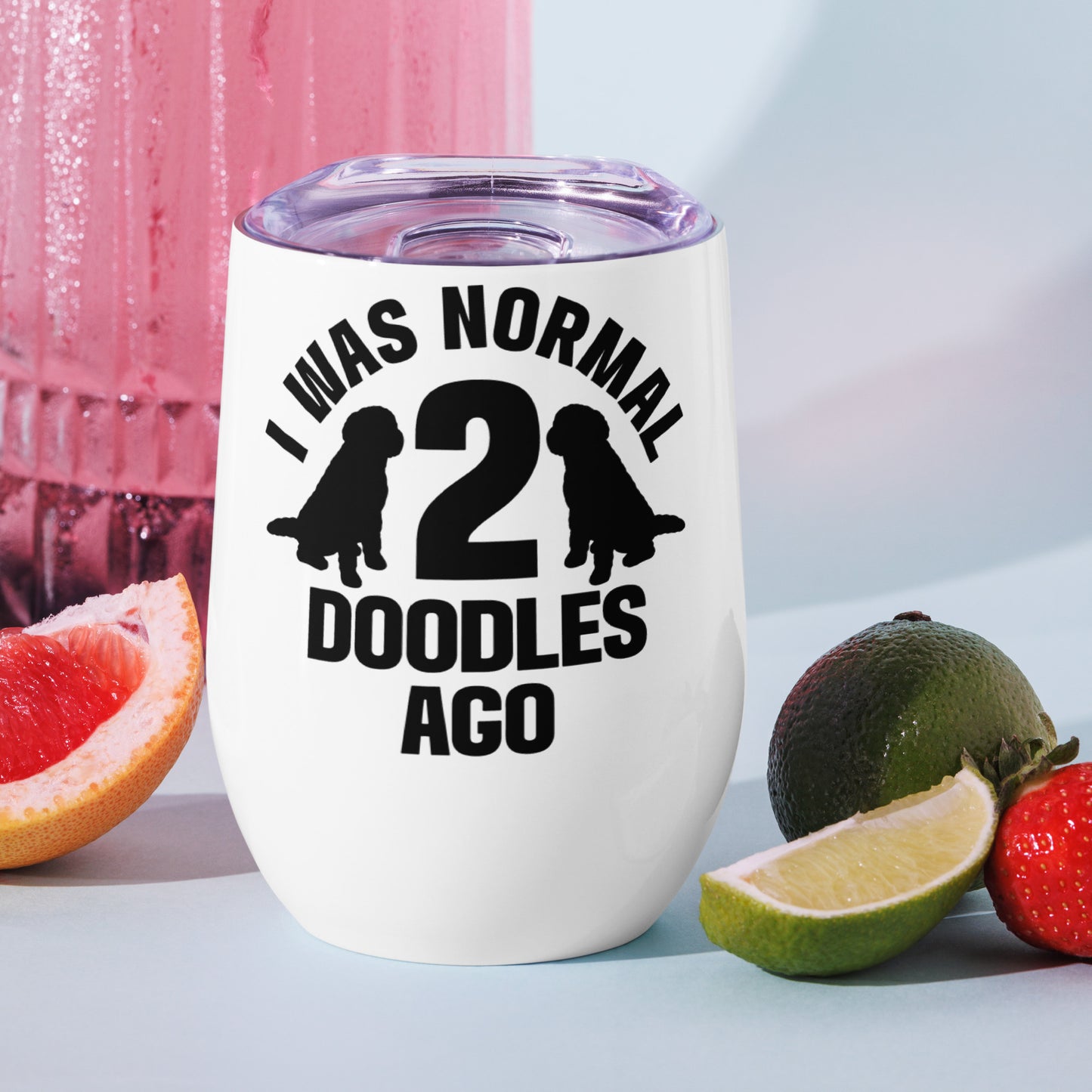 Normal 2 Doodles Ago Wine tumbler