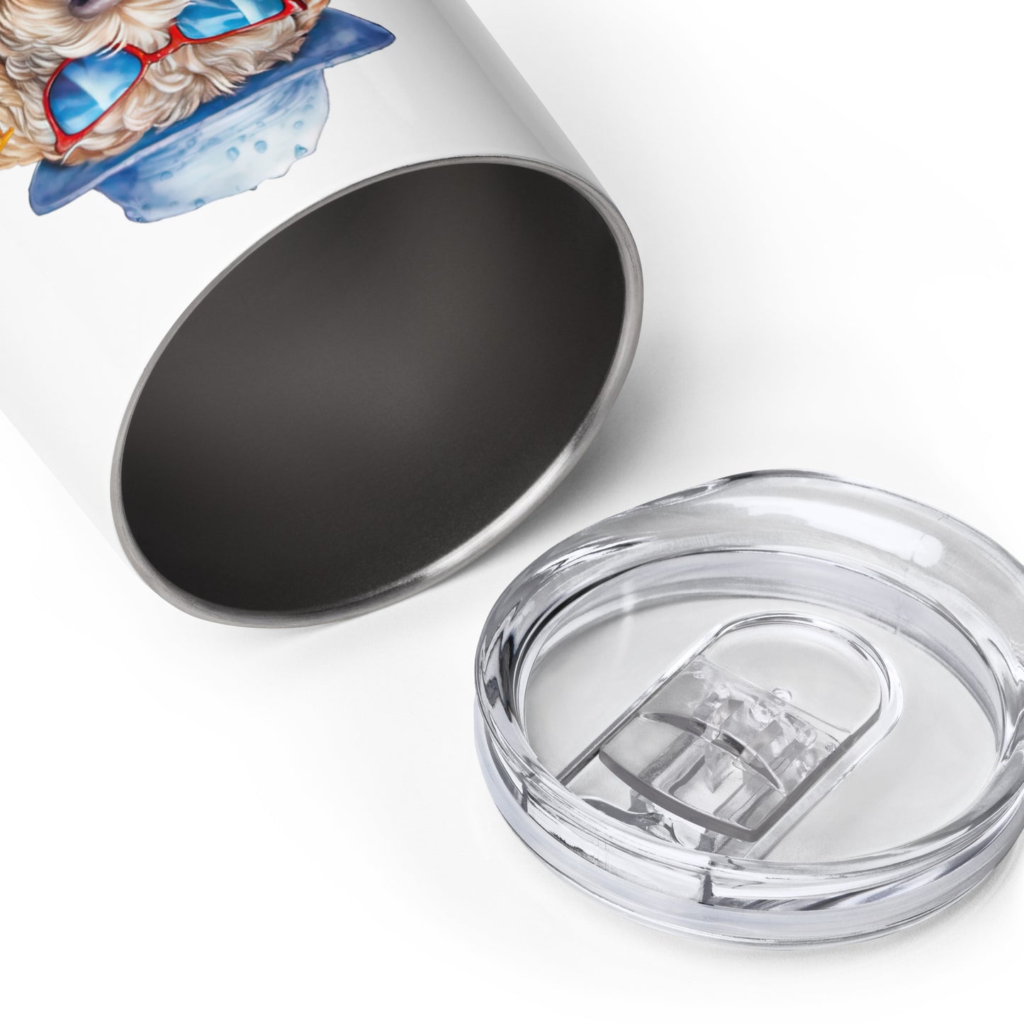 Apricot Doodle Wine Tumbler