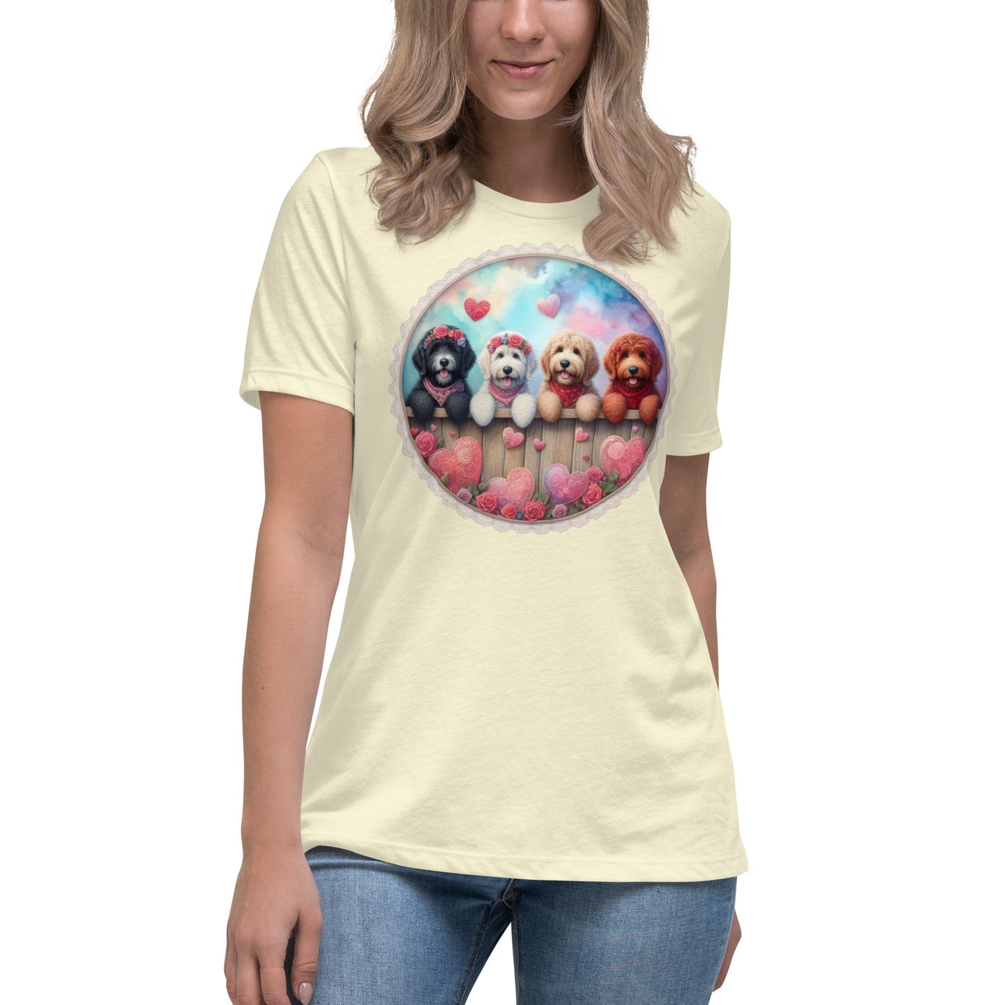 Valentine Doodles - Women's Relaxed Bella & Canvas T Shirt