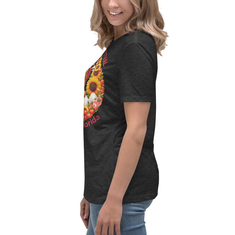 Doodle Strawberry Festival - Bella Women's Relaxed T Shirt