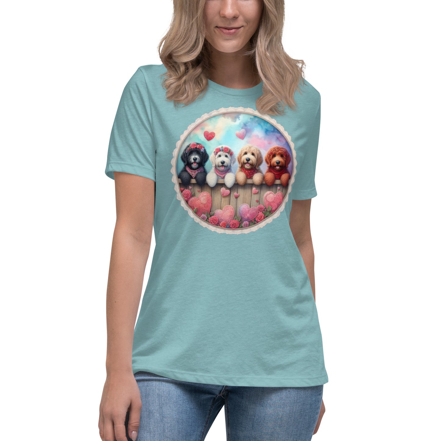 Valentine Doodles - Women's Relaxed Bella & Canvas T Shirt