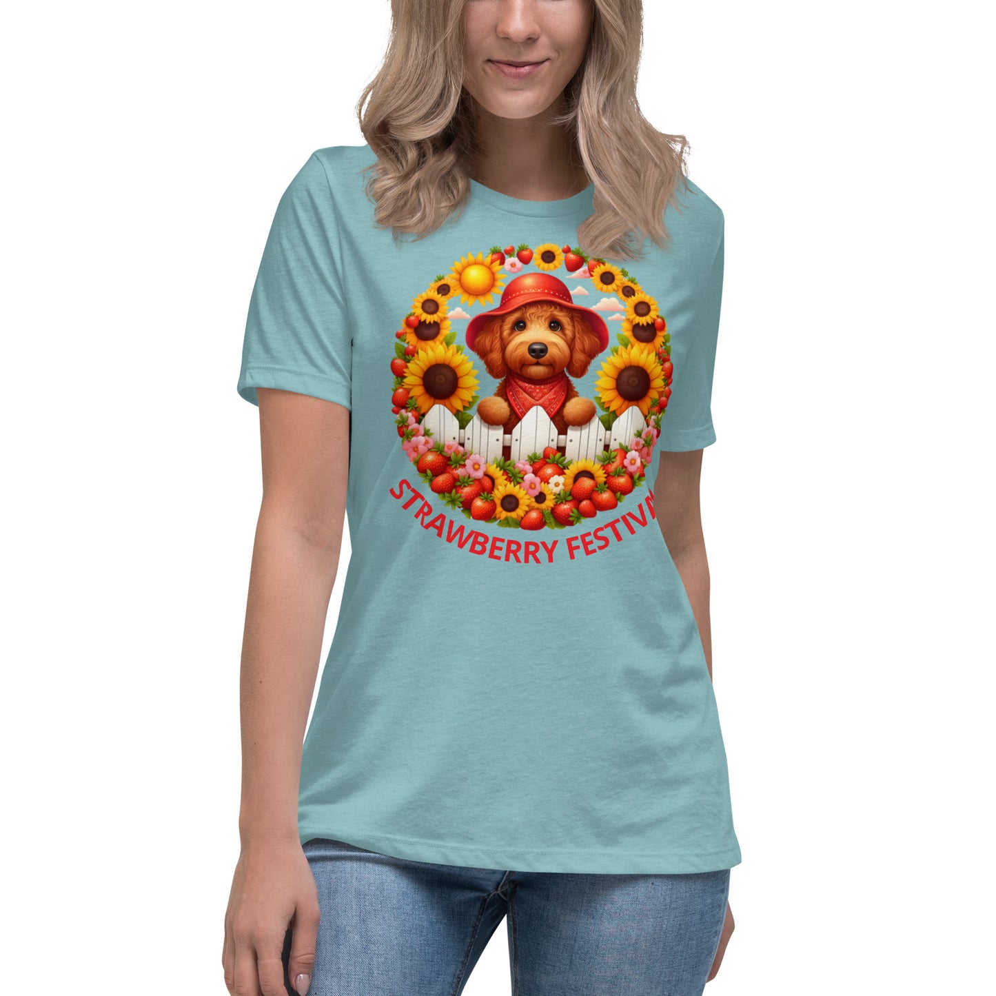 Strawberry Festival Doodle - Women's Relaxed T Shirt
