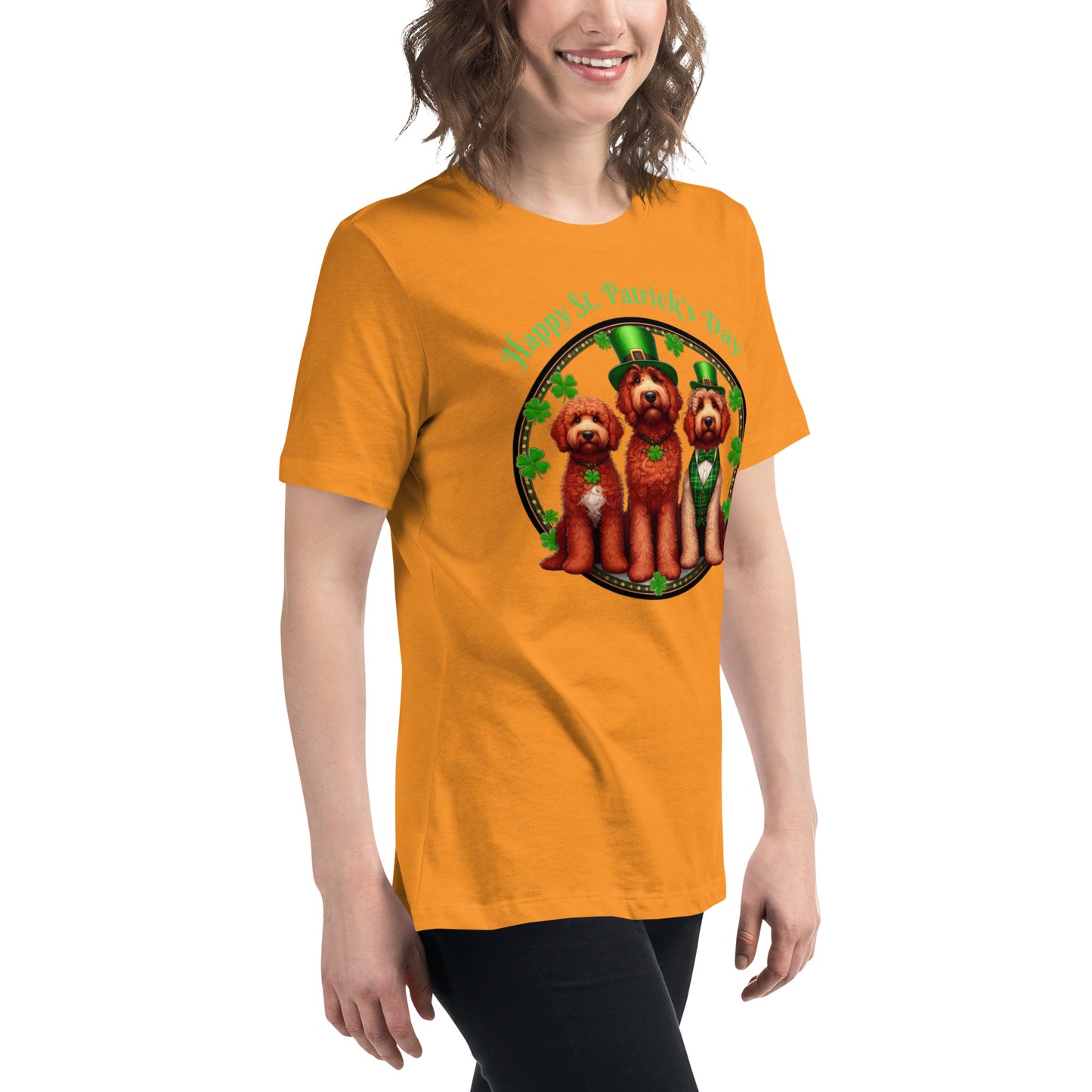 Doodle St. Patrick's Day - Bella Women's Relaxed T Shirt