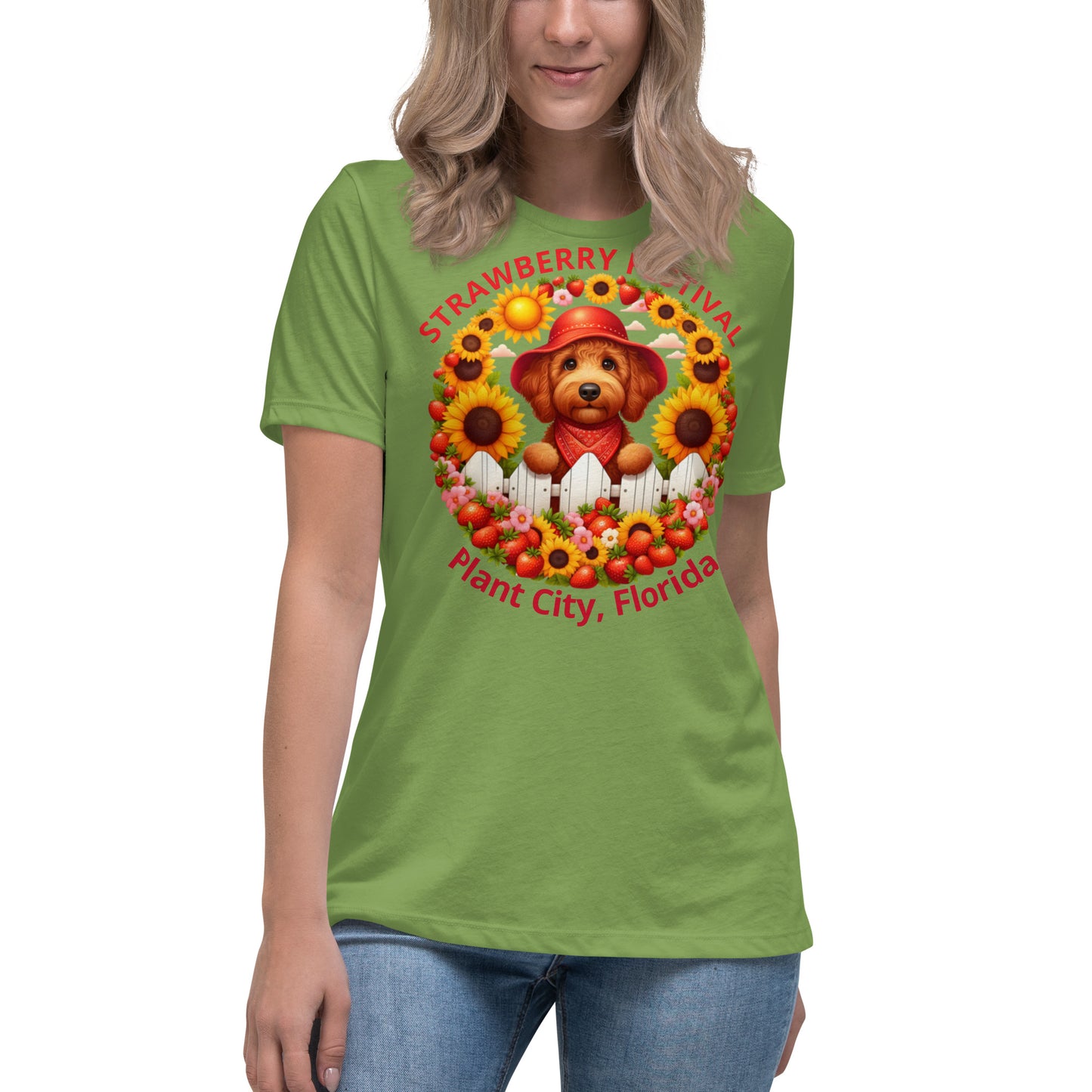 Doodle Strawberry Festival - Bella Women's Relaxed T Shirt