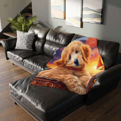 Doodle at Sunset - Velveteen MINKY Blanket (Two-sided print) - Nice!