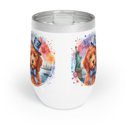 Apricot Doodle Happy New Year - Chill Wine Tumbler