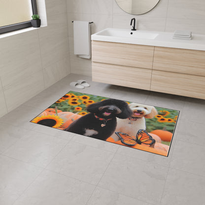 Doodles and Pumpkins Heavy Duty Floor Mat