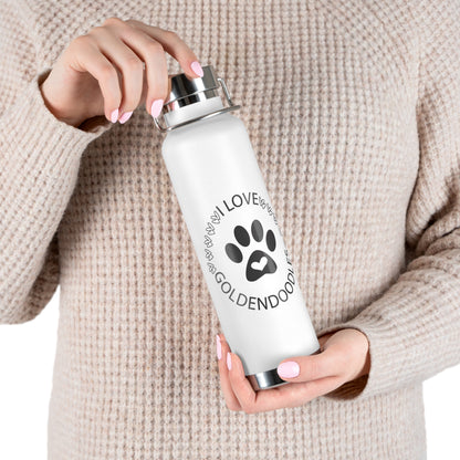 I love Goldendoodles Copper Vacuum Insulated Bottle, 22oz