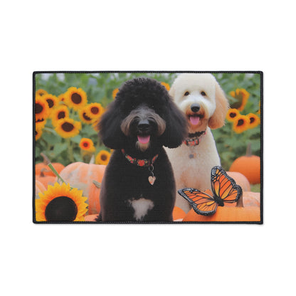 Doodles and Pumpkins Heavy Duty Floor Mat