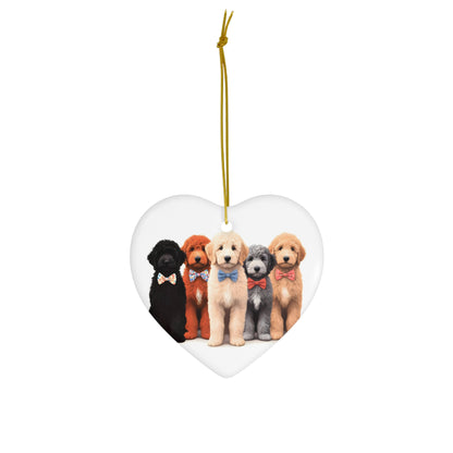 Doodles Ceramic Ornament, 4 Shapes