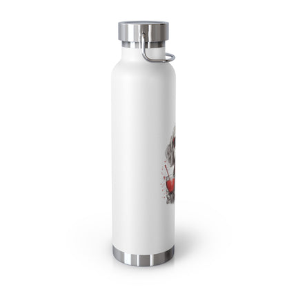 White Doodle Copper Vacuum Insulated Bottle, 22oz