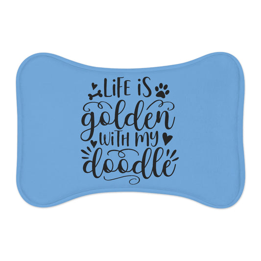 Life is Golden with my Doodle - Bone Shaped Feeding Mats