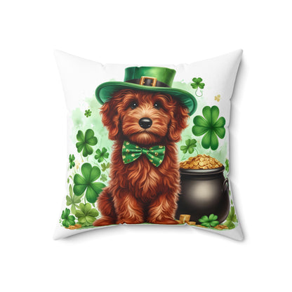 St. Patrick's Day Doodle - Spun Polyester Square Pillow