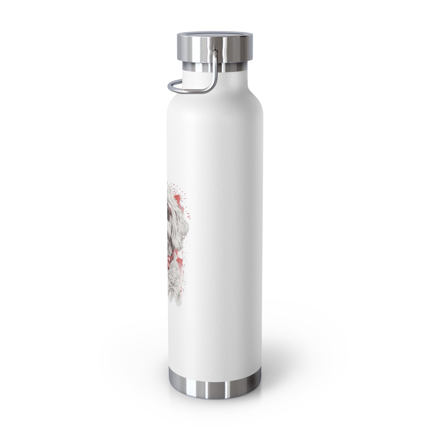 White Doodle Copper Vacuum Insulated Bottle, 22oz