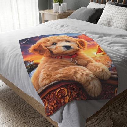 Doodle at Sunset - Velveteen MINKY Blanket (Two-sided print) - Nice!