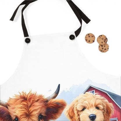 Scottish Highland Cow Doodle Apron PERSONALIZE IT!