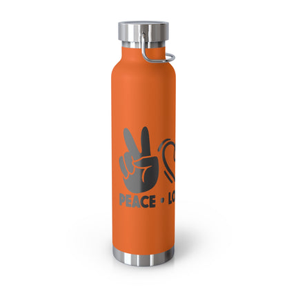 Peace Love Doodle Copper Vacuum Insulated Bottle, 22oz